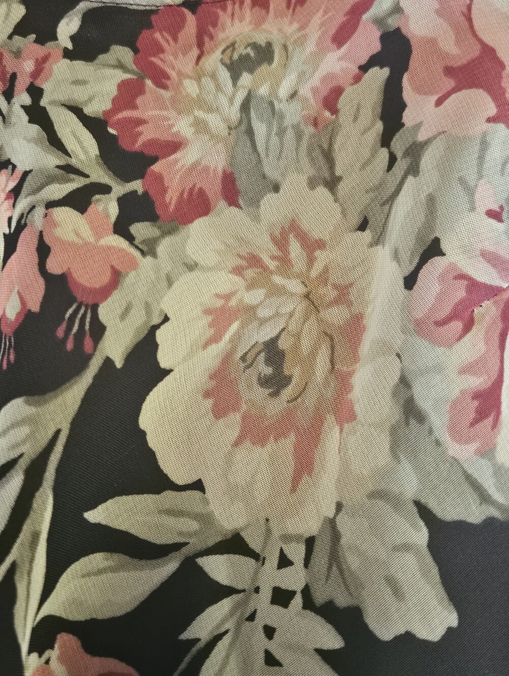 Positive Attitude SZ 10 Vintage Sleeveless Dark Floral A-Line Maxi Dress Lined - Picture 5 of 9